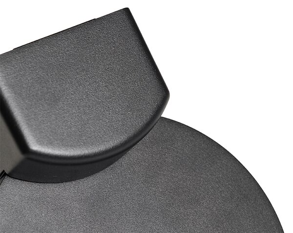 Lampă de perete exterioară neagră cu LED IP54 cu senzor de mișcare - Esmee