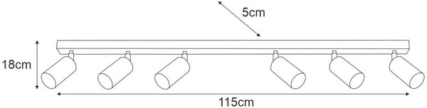 Kaja Mati lampă de tavan 6x10 W auriu-bej K-5824