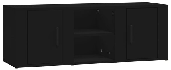 Comodă TV, negru, 100x31,5x35 cm, lemn prelucrat