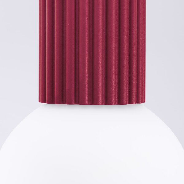 Sollux Lighting Halo lampă de tavan 1x8 W alb-burgundia SL.1748