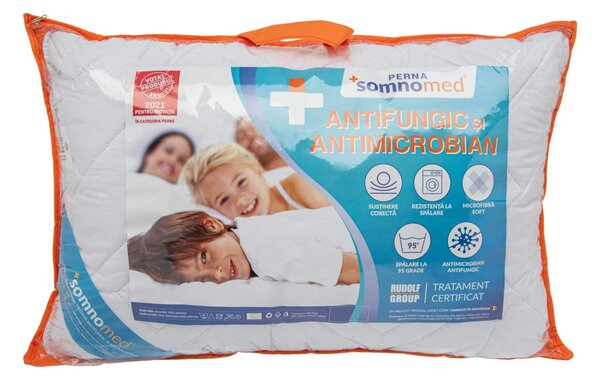 Perna Somnomed Antimicrobiana lavabila la 95 C - 50 x 70 cm, ambalata la geanta cu manere