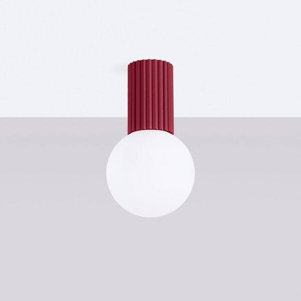 Sollux Lighting Halo lampă de tavan 1x8 W alb-burgundia SL.1748