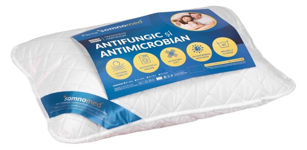 Perna Somnomed Antimicrobiana lavabila la 95 C - 50 x 70 cm, ambalata la geanta cu manere