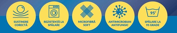 Perna Somnomed Antimicrobiana lavabila la 95 C - 50 x 70 cm, ambalata la geanta cu manere