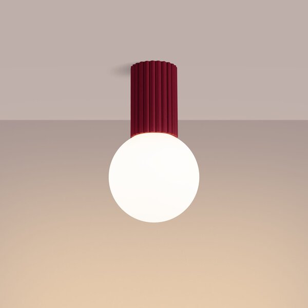 Sollux Lighting Halo lampă de tavan 1x8 W alb-burgundia SL.1748