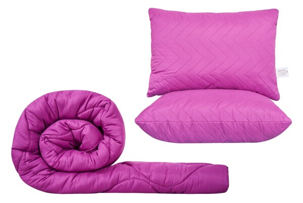 Set Pilota 180x200-Cm, 250 Gsm + 2 Perne Matlasate 50x70-Cm, Mov