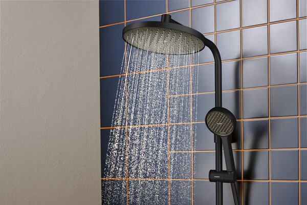 Hansgrohe Activera S set de duș perete cu termostat cu duș de ploaie negru 28078670