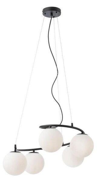 Lustră pe cablu VOLLEY 5xE14/28W/230V negru Redo 01-2720