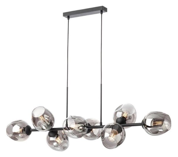 Lustră pe cablu PIERCE 8xE27/42W/230V negru Redo 01-2622