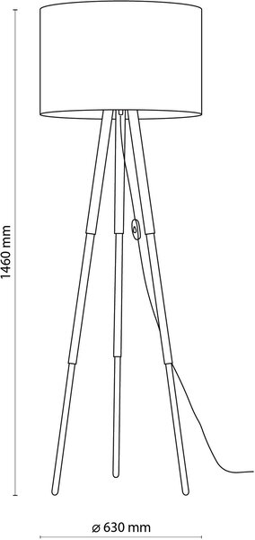TK Lighting Tokyo lampă de podea 1x15 W lemn-bej 5284