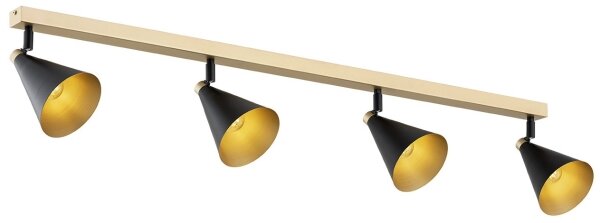 Spot LUCINDA 4xE14/7W/230V negru/auriu Argon 1805