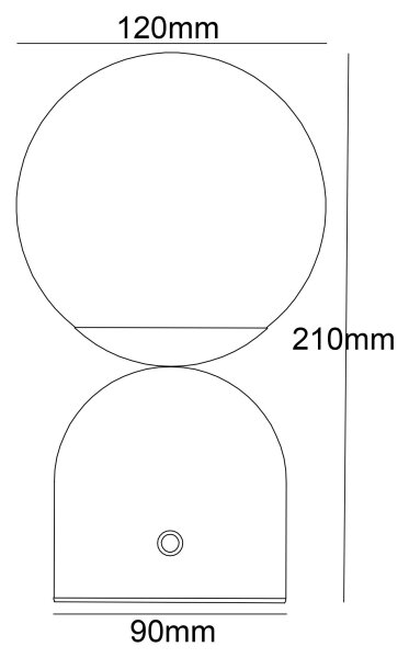Globo 21006S - Lampă de birou LED tactilă JULSY, dimabilă, 2,5W, neagră