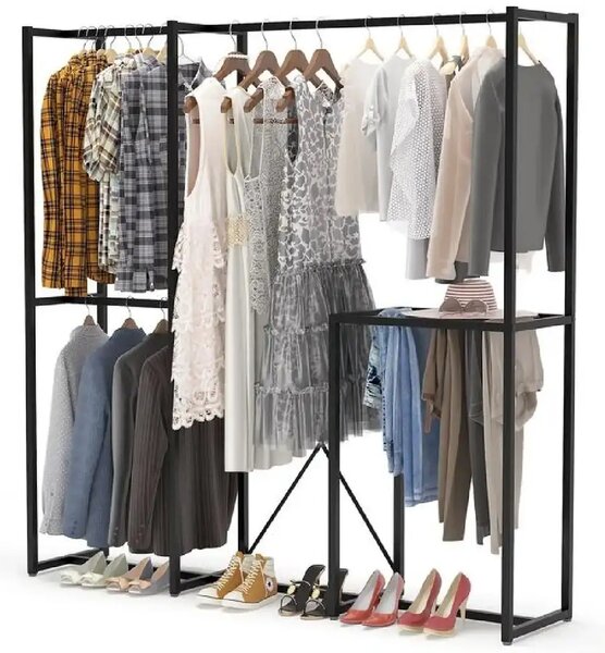 Sifonier City,din metal, culoare negru180x170 cm