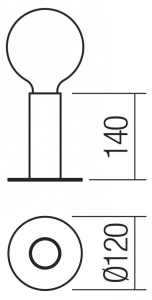 Lampă tactilă de masă RIVET 1xE27/42W/230V cupru Redo 01-2131