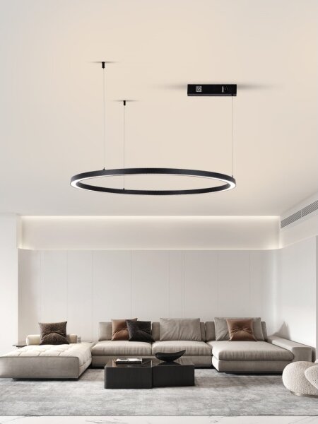 Immax NEO 07215L-LED Lustr FINO 60W/230V 80cm negru, dimabil, Tuya+DO