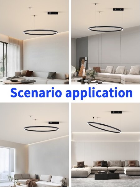 Immax NEO 07215L-LED Lustr FINO 60W/230V 80cm negru, dimabil, Tuya+DO