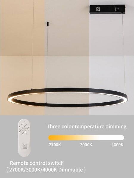Immax NEO 07215L-LED Lustr FINO 60W/230V 80cm negru, dimabil, Tuya+DO