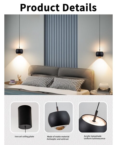 Lustră LED dimabilă Immax NEO 07219L DORMINE 6W/230V negru mat Tuya + telecomandă