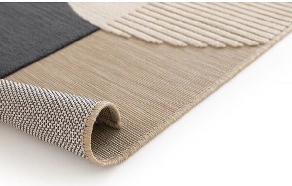 Covor Belgian, Rio 24503 352, Bej Negru, 160x230 cm 160 x 230