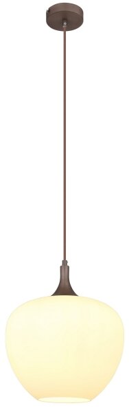 Lustră pe cablu MAXY 1xE27/60W/230V alb/maro Globo 15548H1C