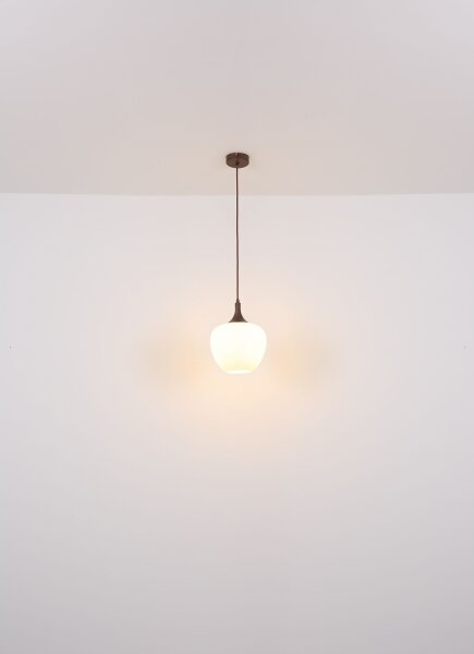 Lustră pe cablu MAXY 1xE27/60W/230V alb/maro Globo 15548H1C