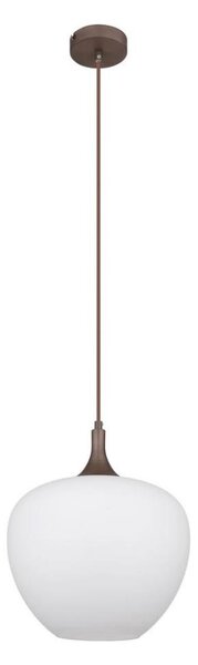 Lustră pe cablu MAXY 1xE27/60W/230V alb/maro Globo 15548H1C