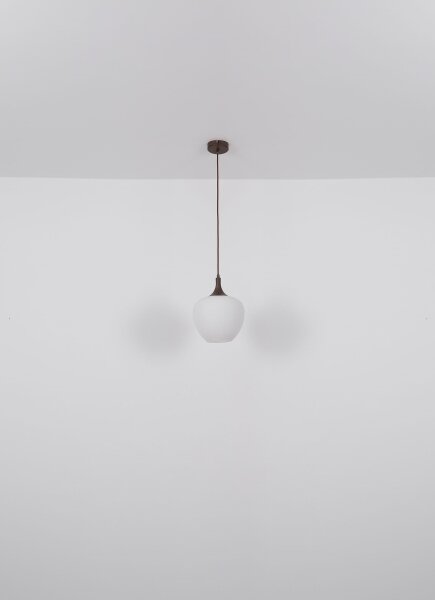 Lustră pe cablu MAXY 1xE27/60W/230V alb/maro Globo 15548H1C