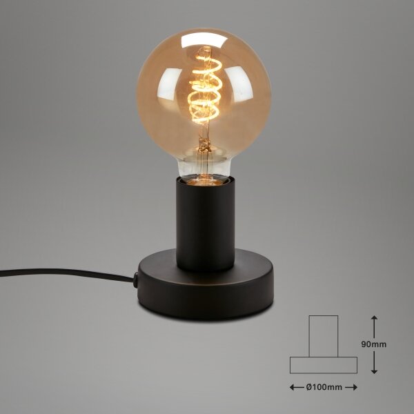 Lampă de masă TEEPU 1xE27/10W/230V negru Briloner 7023-015