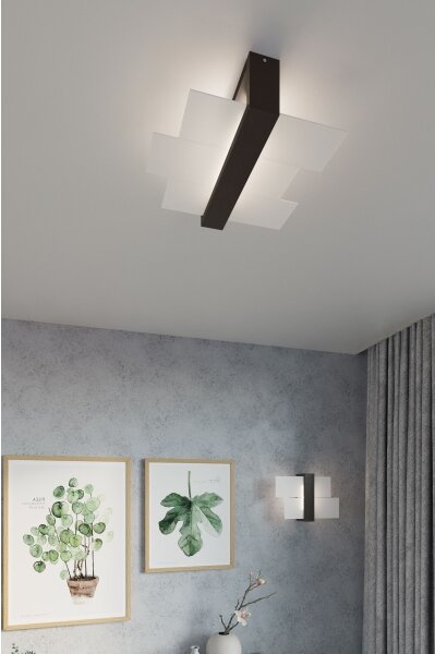 Plafonieră LED HERA Brilagi, 2 x E27, 7,5 W, 230 V, wenge