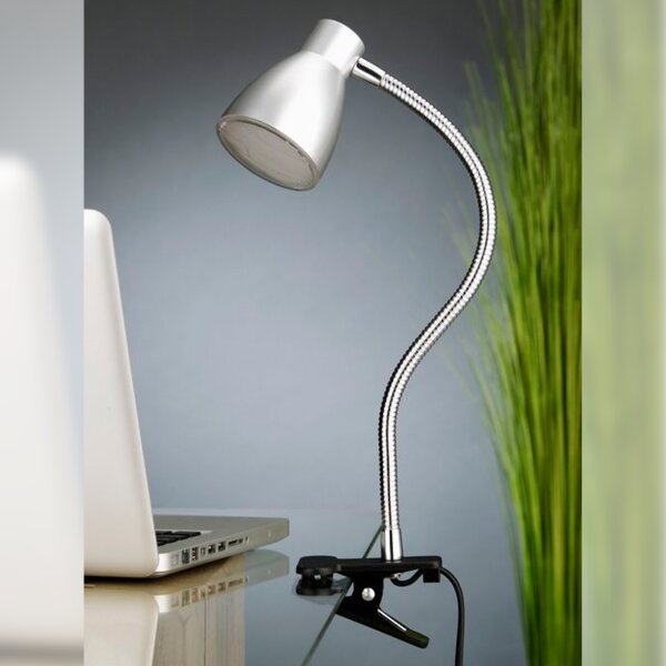 Lampă LED cu clemă GRIP LED/2,5W/230V argintiu Briloner 2615-014P