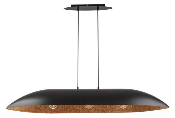 Lustră pe cablu GONDOLA 3xE27/60W/230V negru/cupru