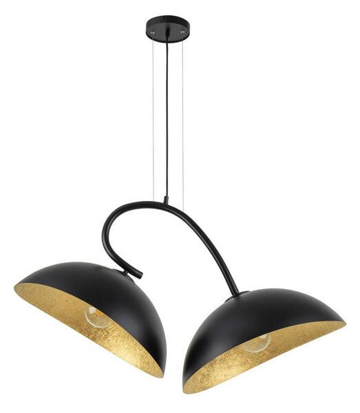 Lustră pe cablu SPACE 2xE27/60W/230V negru/auriu