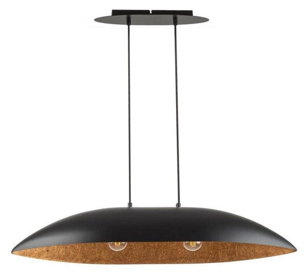 Lustră pe cablu GONDOLA 2xE27/60W/230V negru/cupru