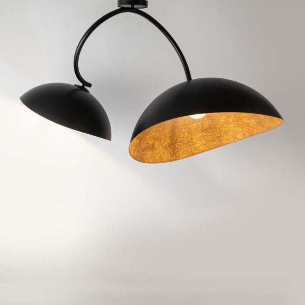 Lustră pe tijă SPACE 2xE27/60W/230V negru/cupru