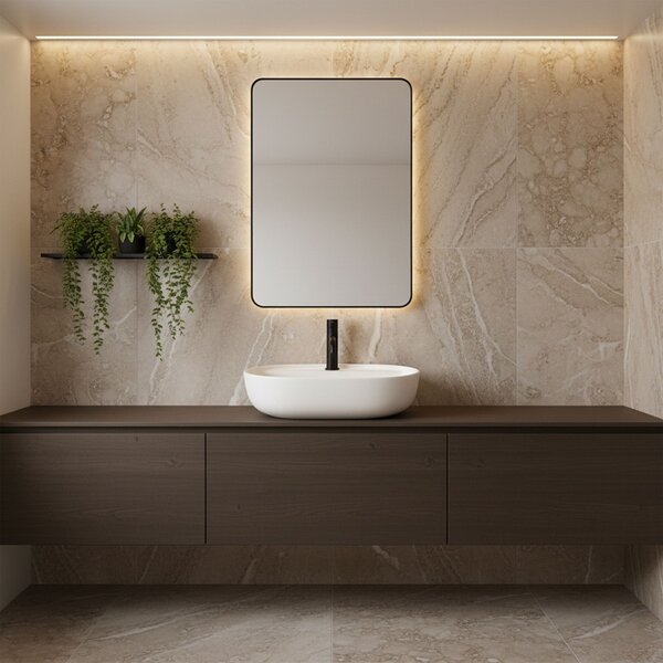 Lavoar pentru blat REA Aura 51 White Matt