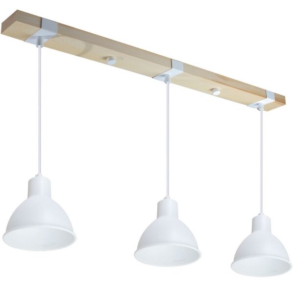 Lustră pe cablu 3xE27/40W/230V alb