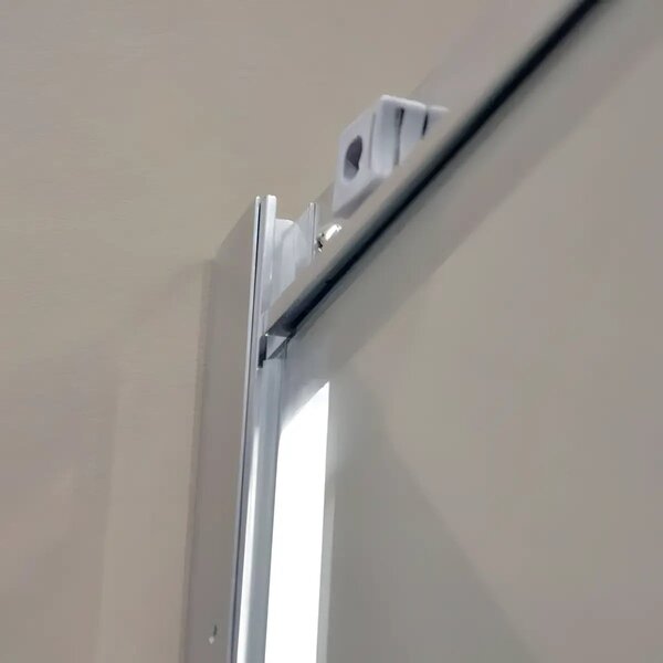 Cabina De Dus Pan 80x100cm, Sticla Securizata, Profil Aluminiu Cromat, Usi Culisante
