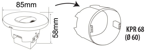 Corp de iluminat LED de exterior pentru scări DECENTLY LED/1,5W/230V 3000/4000/6500K IP44