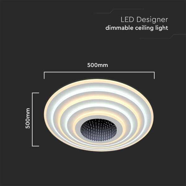 Plafonieră LED dimabilă LED/125W/230V 3000-6500K + telecomandă