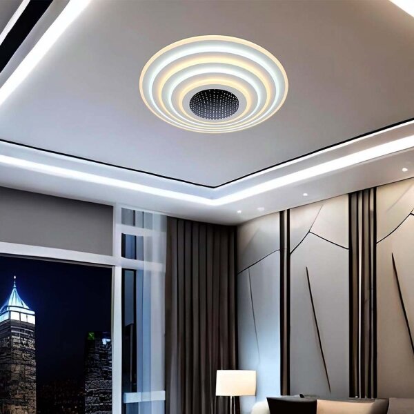 Plafonieră LED dimabilă LED/125W/230V 3000-6500K + telecomandă