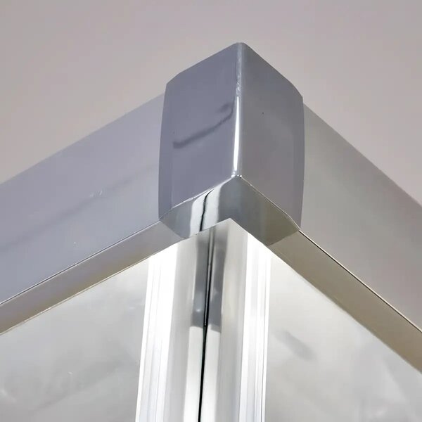 Cabina De Dus Pan 80x100cm, Sticla Securizata, Profil Aluminiu Cromat, Usi Culisante