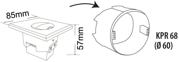 Corp de iluminat LED de exterior pentru scări DECENTLY LED/1,5W/230V 3000/4000/6500K IP44