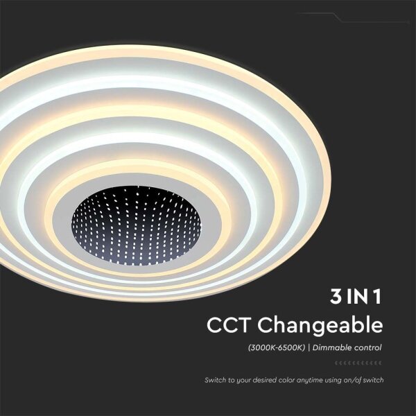 Plafonieră LED dimabilă LED/125W/230V 3000-6500K + telecomandă