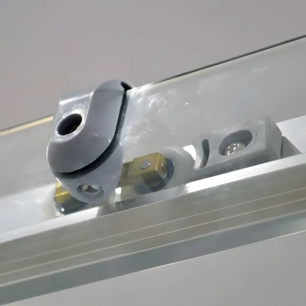 Cabina De Dus Pan 80x100cm, Sticla Securizata, Profil Aluminiu Cromat, Usi Culisante