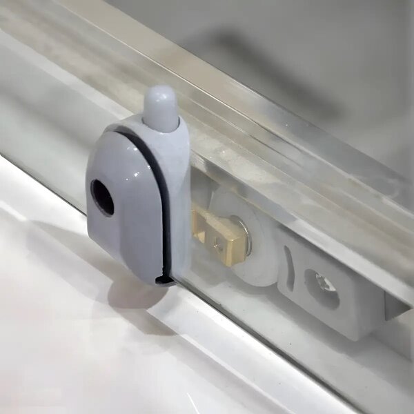 Cabina De Dus Pan 80x100cm, Sticla Securizata, Profil Aluminiu Cromat, Usi Culisante