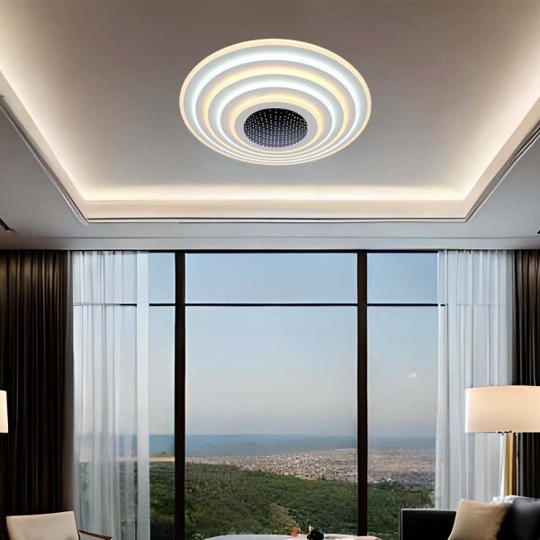 Plafonieră LED dimabilă LED/125W/230V 3000-6500K + telecomandă