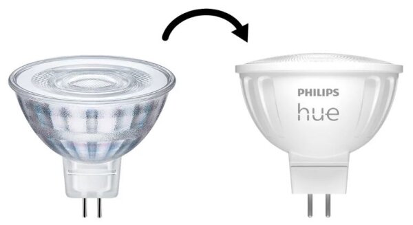 SET 2x bec LED dimabil Philips Hue WA GU5,3/MR16/5,1W/12V 2200-6500K