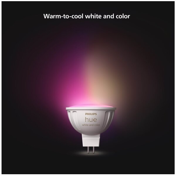 SET 2x bec LED RGBW dimabil Philips Hue WACA GU5,3/MR16/6,3W/12V