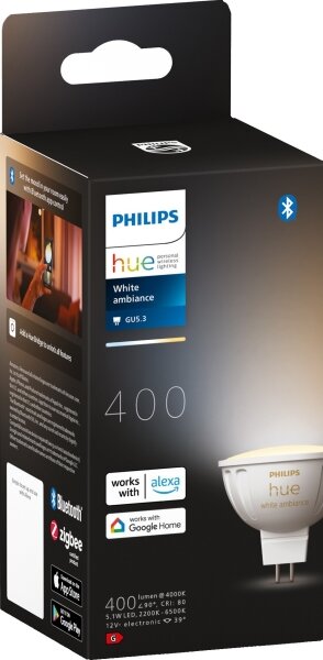 Bec LED dimabil Philips Hue WA GU5,3/MR16/5,1W/12V 2200-6500K