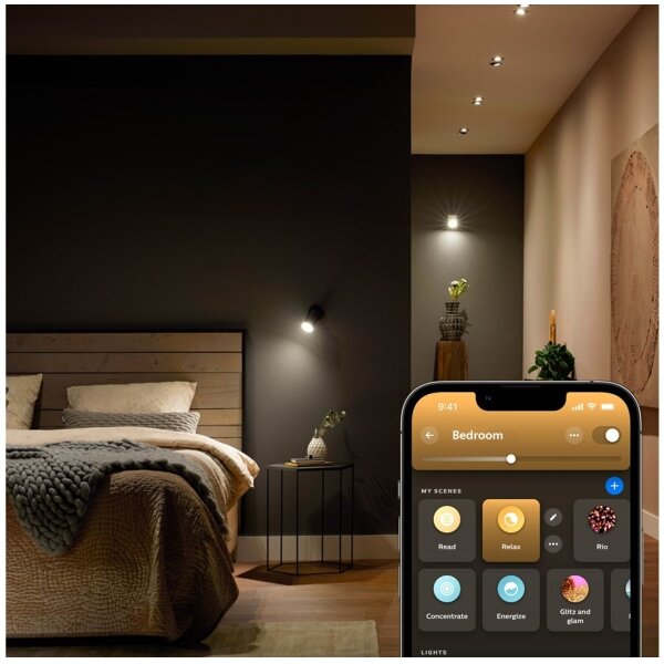 SET 2x bec LED dimabil Philips Hue WA GU5,3/MR16/5,1W/12V 2200-6500K